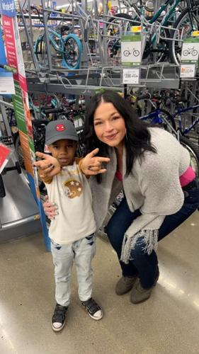 Levi on shopping spree in Walmart