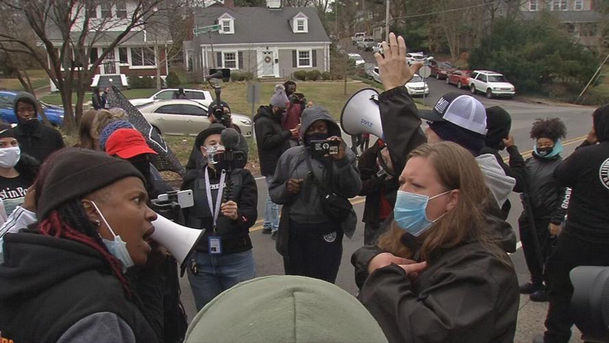 Protesters gather outside Mitch McConnell's home 1-02-21