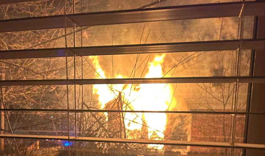 Fire on West Harrison Avenue in Clarksville, Indiana