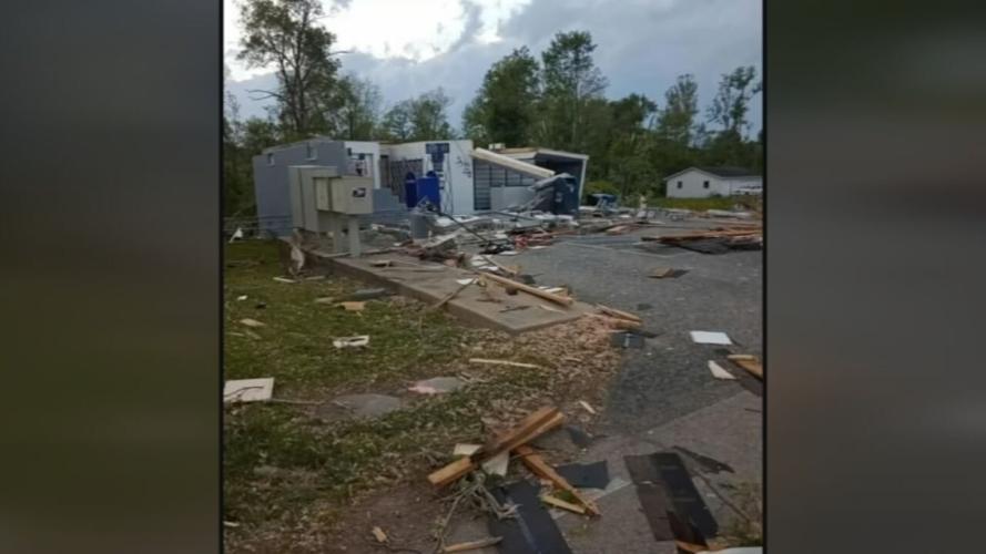 Bloomington Indiana post office destroyed by tornado