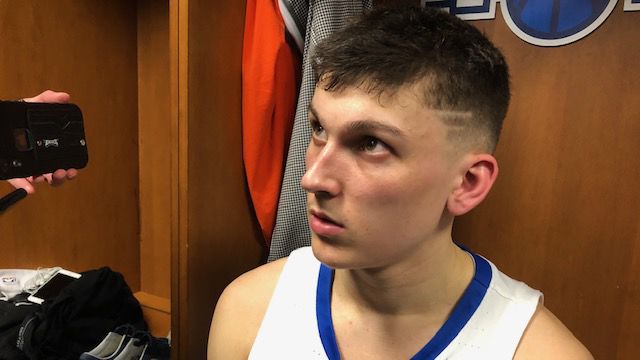 Tyler Herro of the Kentucky Wildcats reacts against the Houston