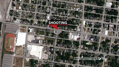 Map of shooting in West Louisville 05.03.2024