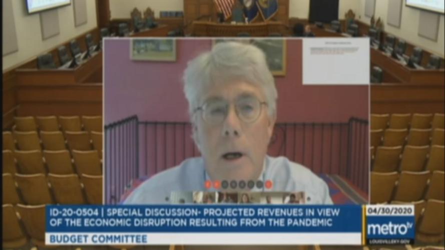 Dr. Paul Coomes speaks to Louisville Metro Council budget committee
