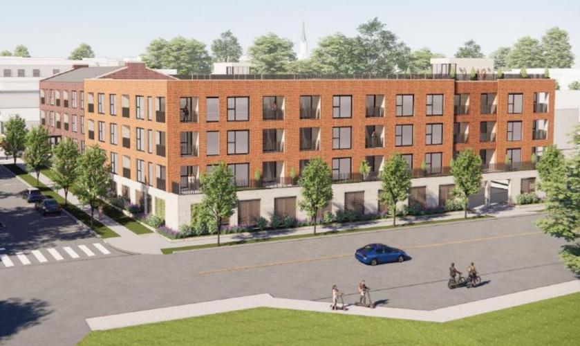 Proposed Madison, Indiana, apartment development rendering 7-15-25