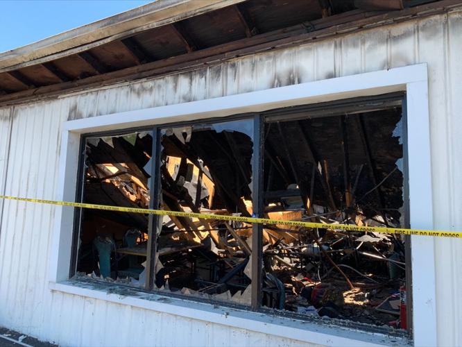 Burned out Hunan building in Bardstown