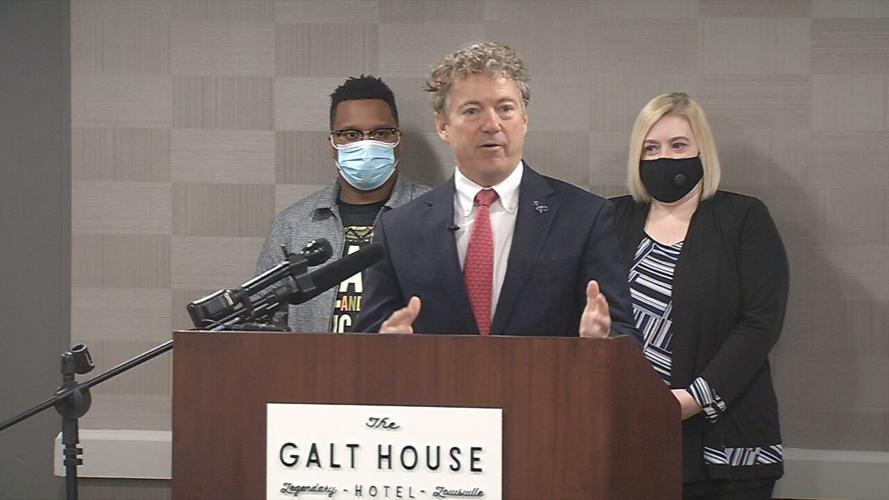 Kentucky US Sen. Rand Paul attends March 19, 2021 Galt House event to honor Christopher 2X and Game Changers