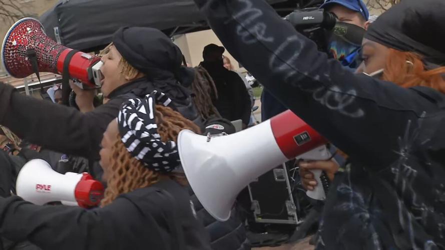 People gather at Jefferson Square Park for Breonna Taylor rally