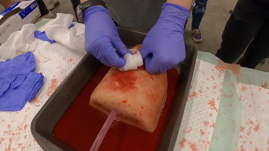 Stop the Bleed class at Oldham County High School