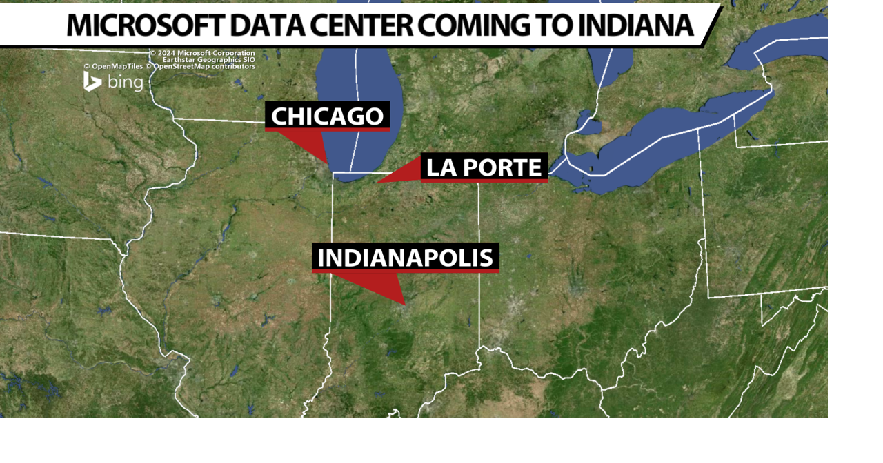 Microsoft to build 1 billion data center in northwestern Indiana