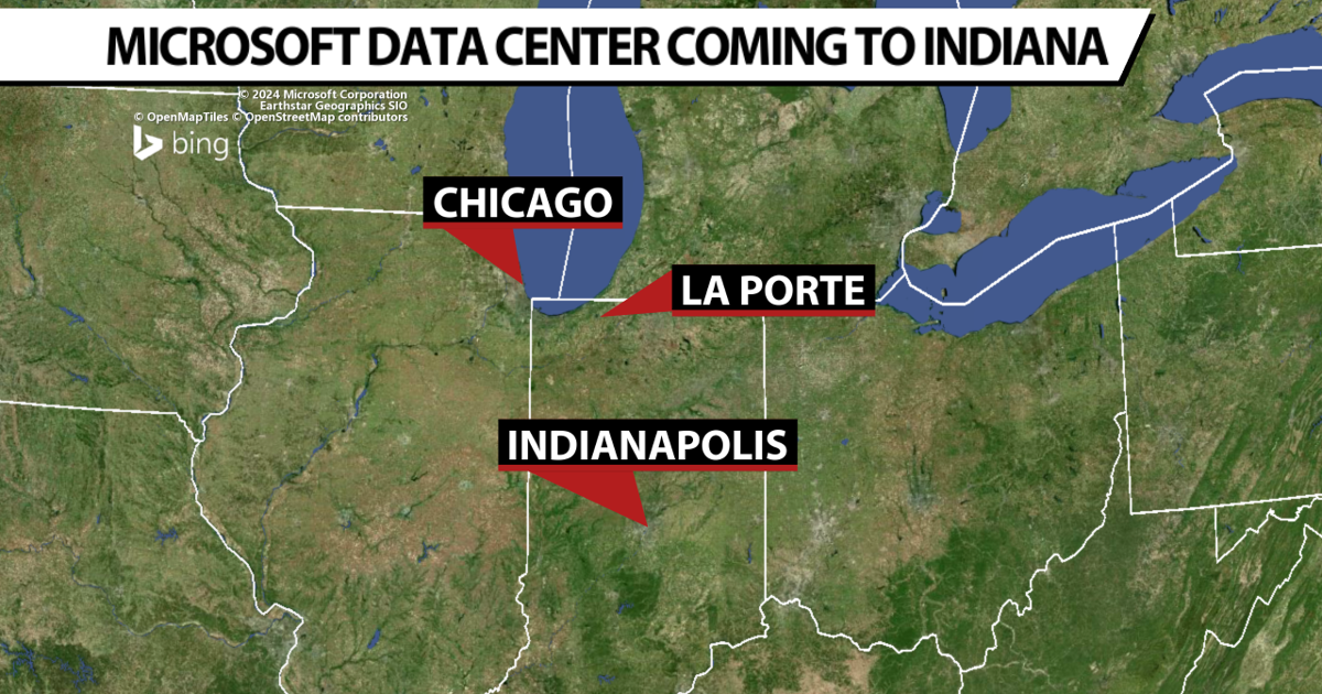 Microsoft to build 1 billion data center in northwestern Indiana