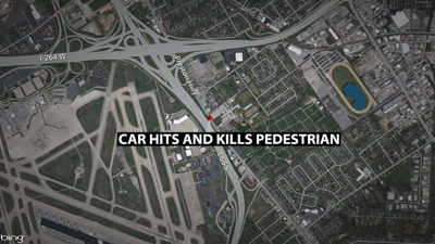 Map of where pedestrian was hit and killed on Preston Highway