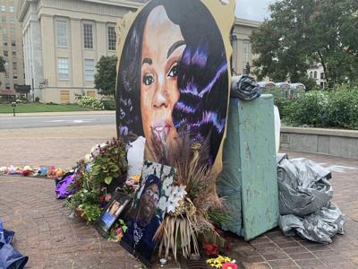 Breonna Taylor memorial at Jefferson Square Park 8-16-20