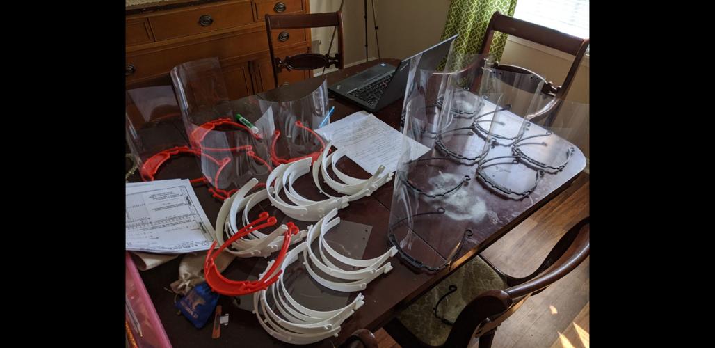 3D printer makes face shields