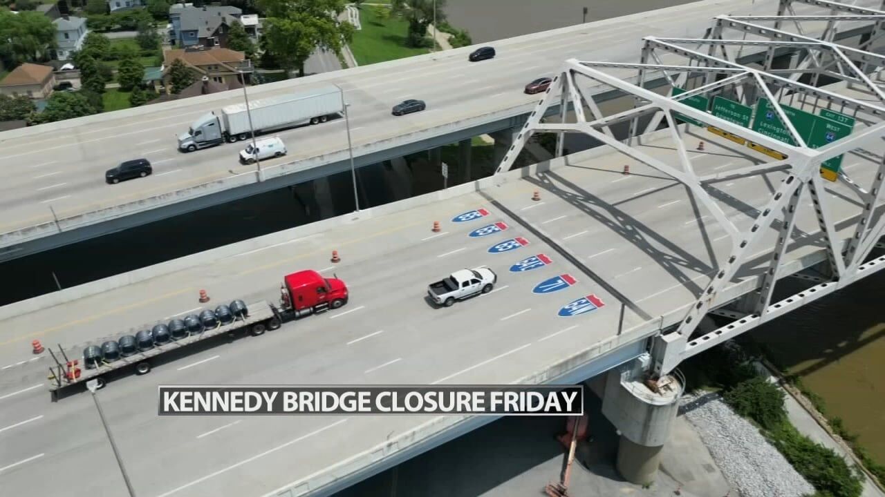I-65 South to close again in Louisville as Kennedy Bridge work