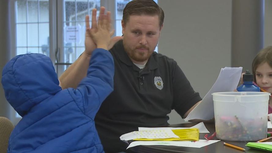 Southern Indiana police officers tutor children in after-school program
