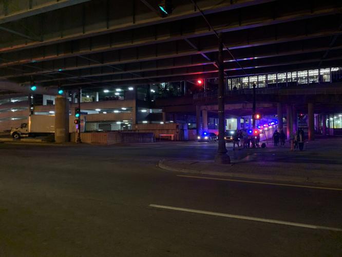 Police presence in downtown Louisville during protests 9/24/20