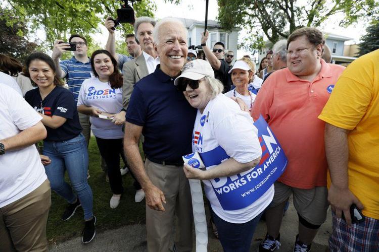 Biden greets supporters on July 4