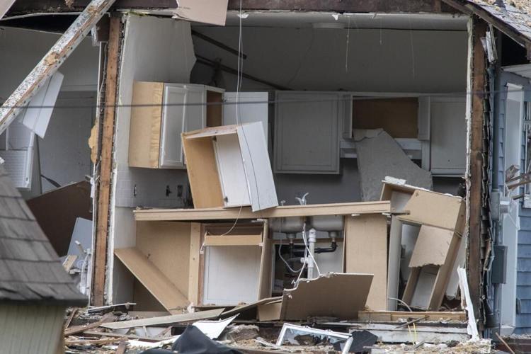 Rubble from Evansville house explosion