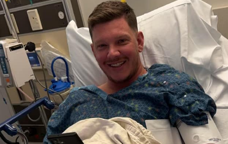 LMPD Officer Brandon Haley in hospital bed