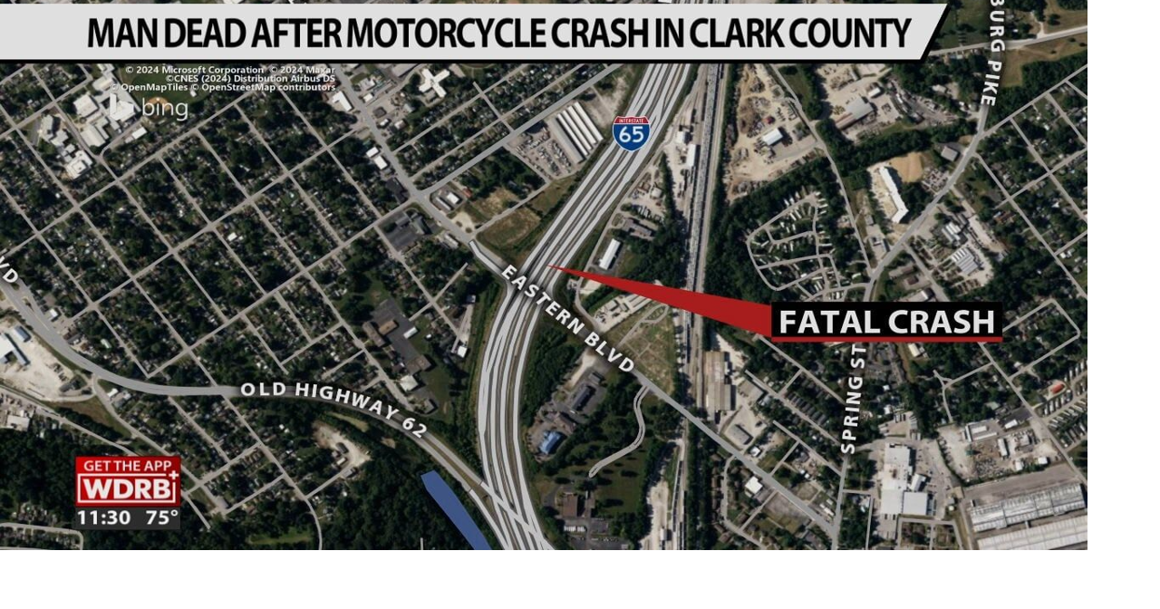 New Albany man dies after motorcycle crash on I-65 near Eastern Boulevard in Clarksville