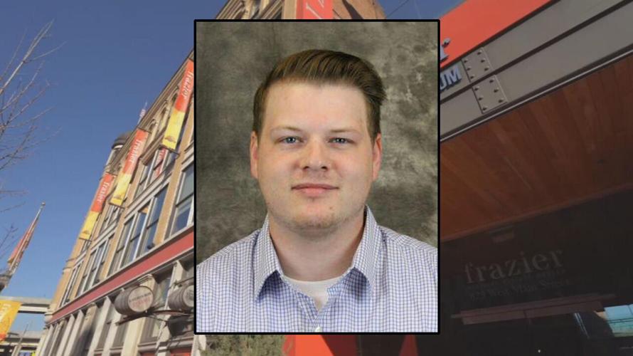 Tyler Gerth with Frazier History Museum in background