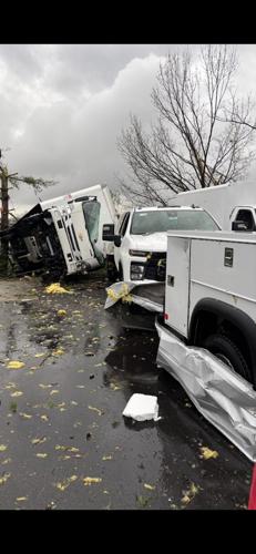 Damaged vehicles at Bachman Chevrolet