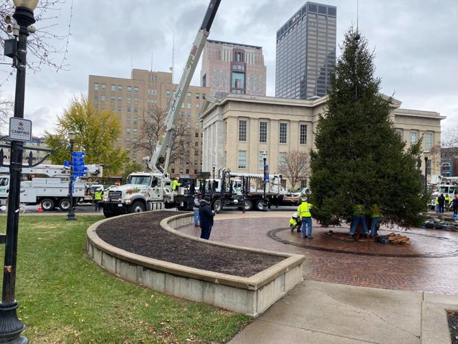 Jefferson Square Park-Downtown Louisville-Light Up Louisville 2022 tree setup 11-16-22.jpg