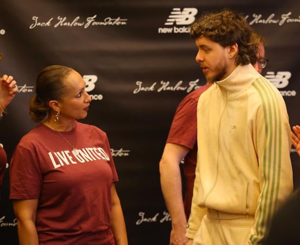 Adria Johnson, CEO of Metro United Way and Jack Harlow.JPG