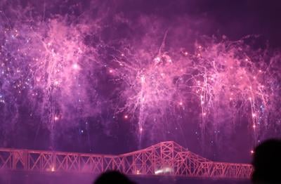 Fireworks over the bridge.JPG