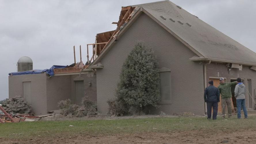 Tornado damage to Covell family home in Hardin Co. 3-19-22