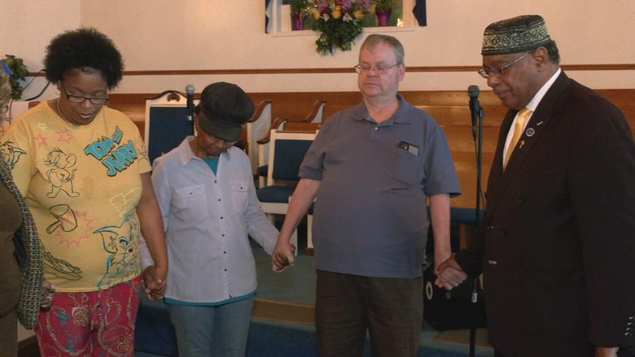 Prayer service at King Solomon Missionary Baptist Church after April 10, 2023 mass shooting