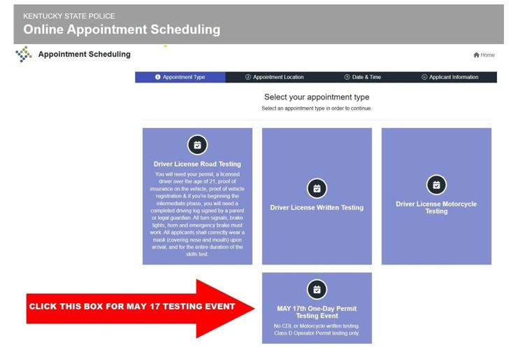 How to schedule appointment for written permit test - 5.8.25