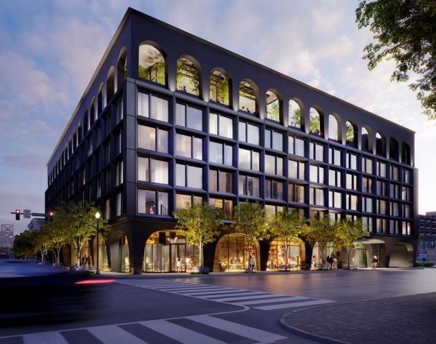 Rendering for the Canopy Hilton in downtown Louisville