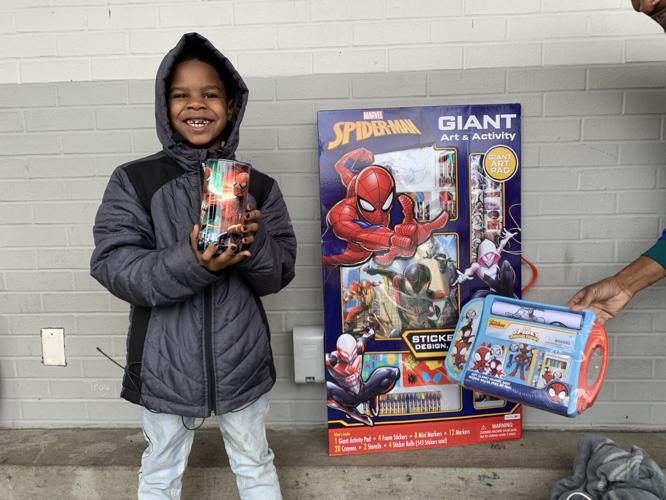 Levi with Spiderman toys