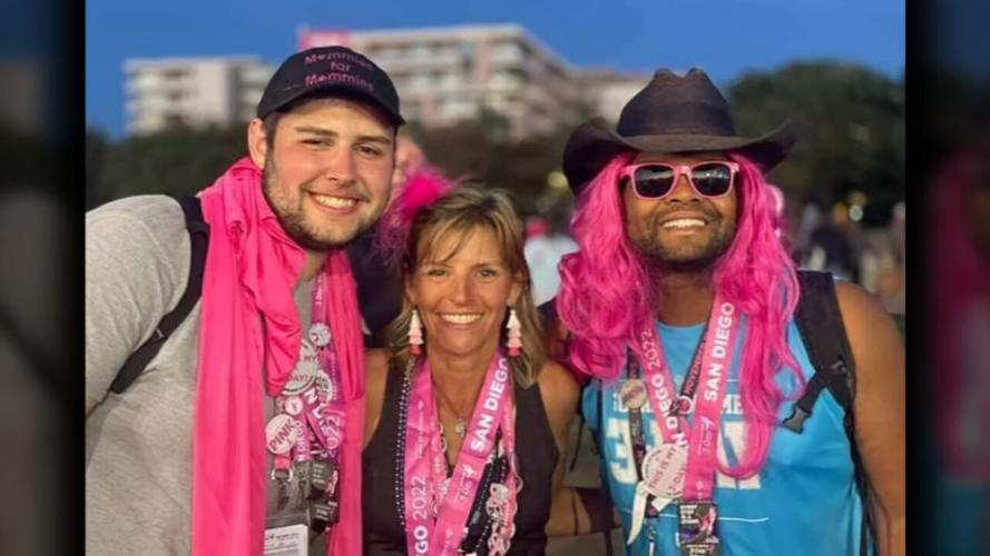 Emmanuel Bryant poses after cancer walk