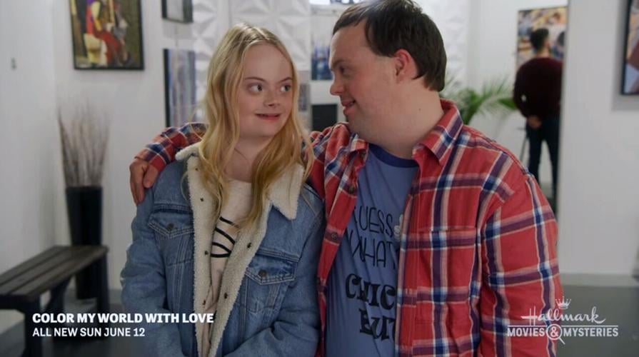 Lily D. Moore and Louisville native David DeSanctis in the movie, 'Color my World with Love'