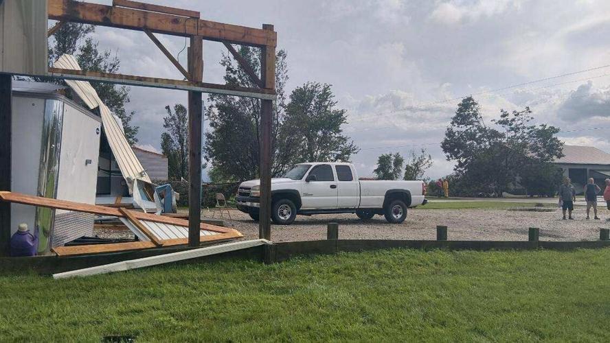Storm damage in Grayson County, Kentucky