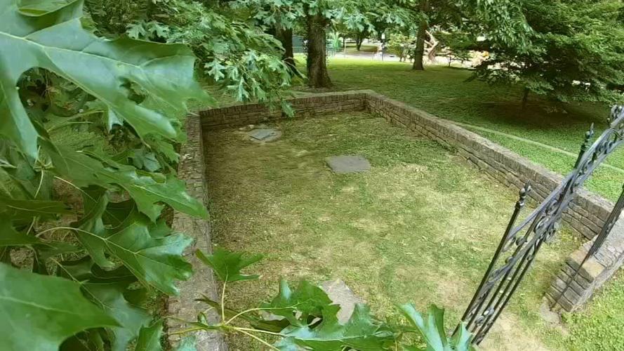Grave site at cemetery inside Louisville Zoo
