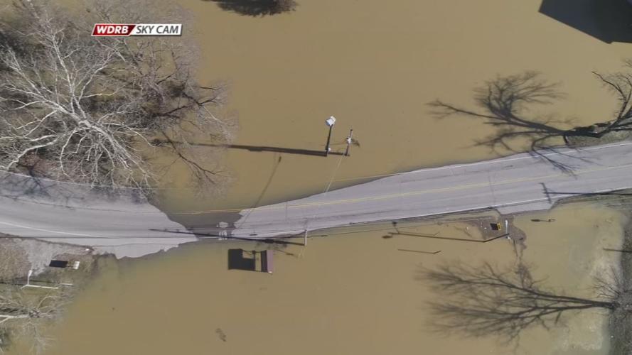 Blackiston Mill Road Flooding Aerial View - 2-13-19