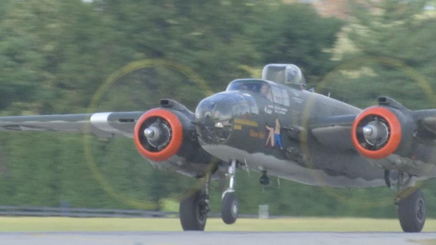 B-25 Bomber flight at Bowman Field on 10/3/20