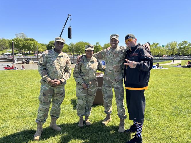 People on waterfront at Thunder Over Louisville 2024