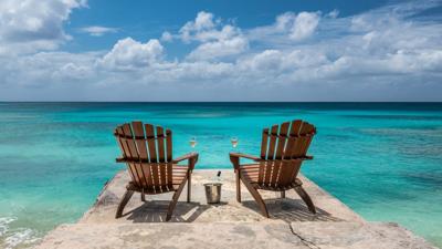 Bahamas Stock photo - chairs on beach