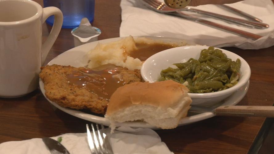 A plate of feed from The Cottage Inn at 570 Eastern Parkway