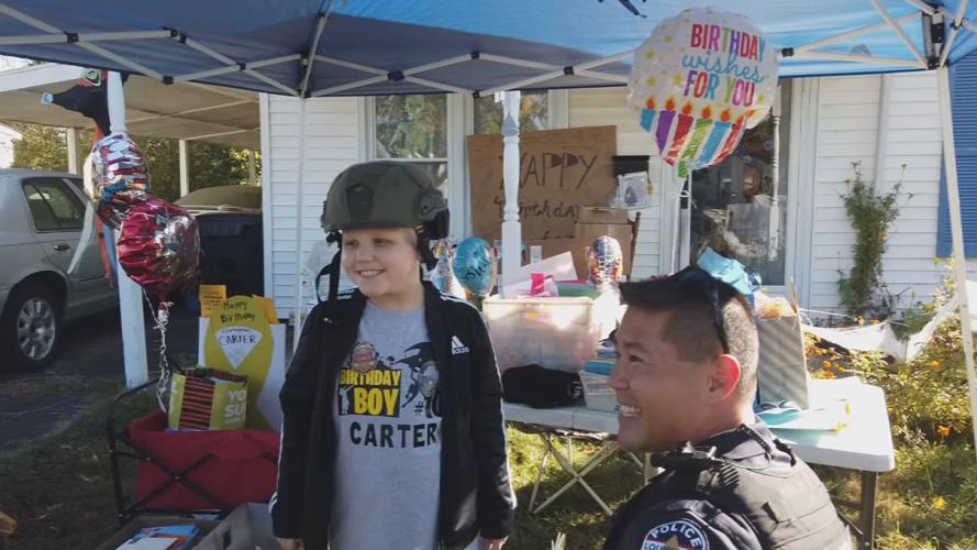 Carter Willett and police officer