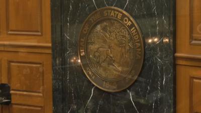 Indiana state seal in the chambers at the statehouse generic file 11-18-25