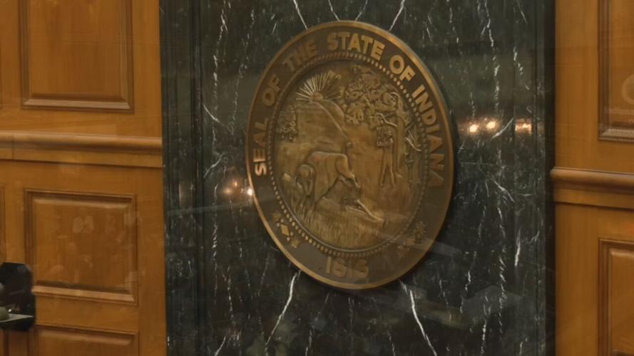 Indiana state seal in the chambers at the statehouse generic file 11-18-25