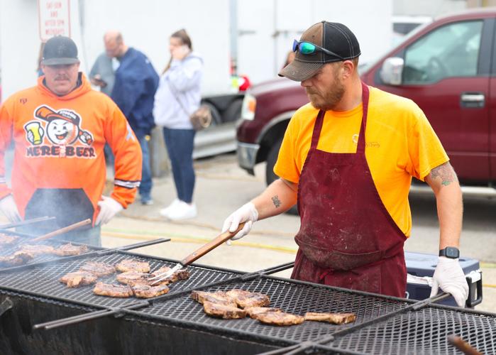 Pork chops grilled at Harvest Homecoming.JPG