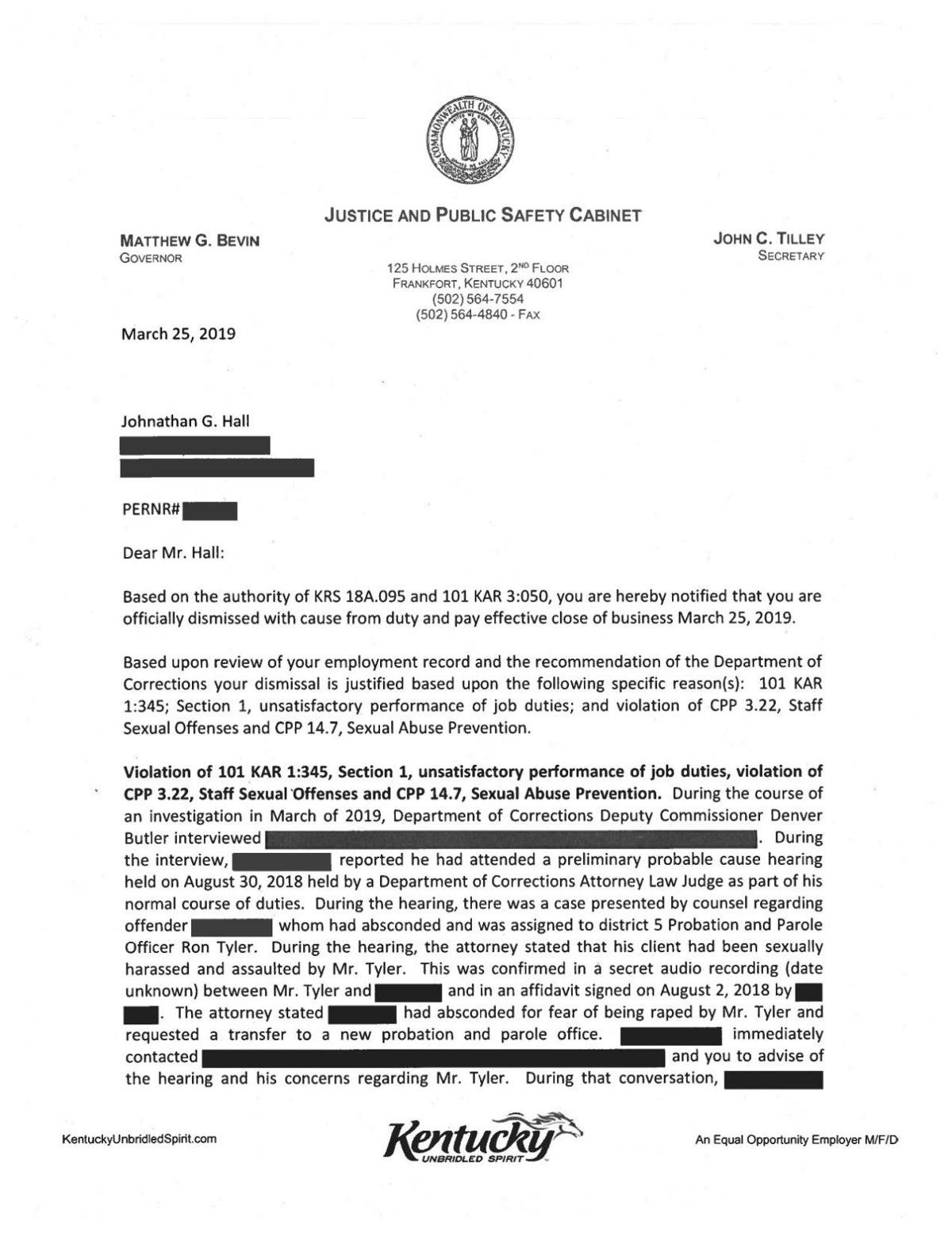 Ky Parole Board Schedule 2022 Kentucky's Probation And Parole Director Fired For Policy Violations | News  | Wdrb.com
