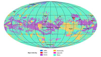 THE GLOBAL GEOLOGIC Map Of Saturn's Largest Moon, Titan, Is Now Complete...