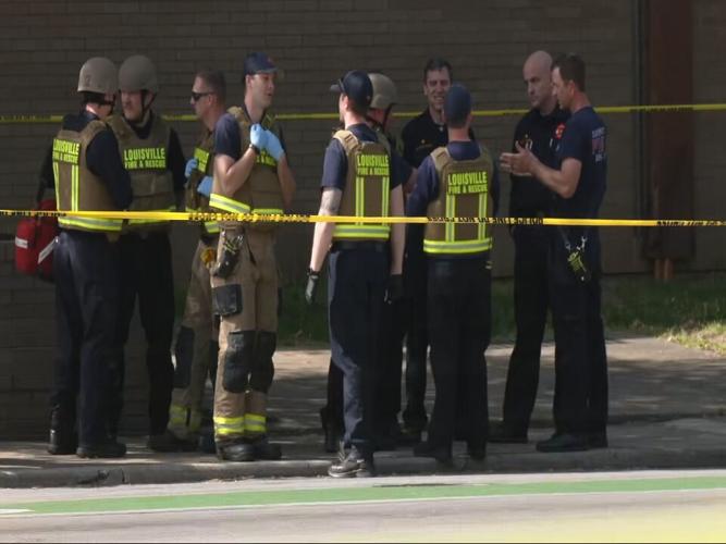 Scene of shooting at 8th and Chestnut outside Jefferson Community and Technical College/Technical Campus